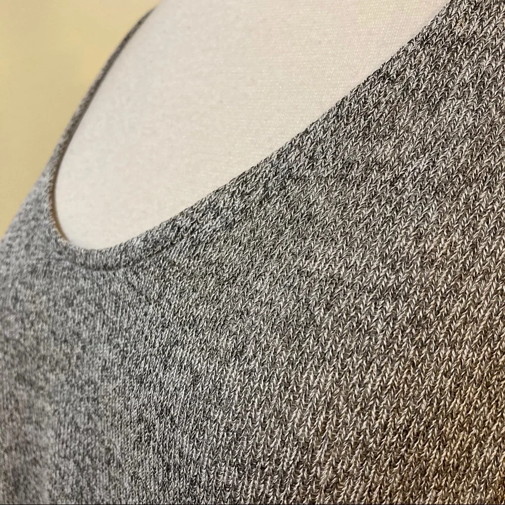 Slouchy Stretchy V Neck Marled Knit Sweater Top - Picture 7 of 10